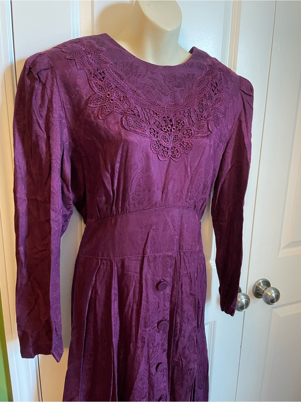 Vintage Karin Steven’s Floral 80s 90s Prairie Cottagecore Dress 16